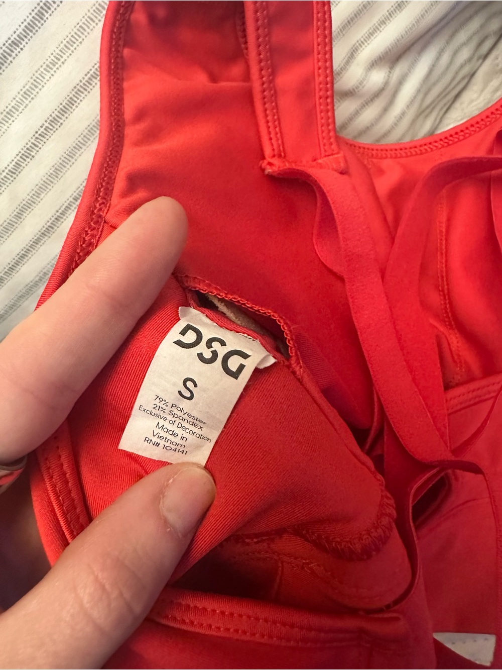 DSG Red Racerback Sports Bra - Picture 6 of 6